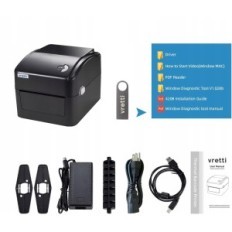 Vretti Wi-Fi Courier Printer, 4x6 '' etiketter, utställning