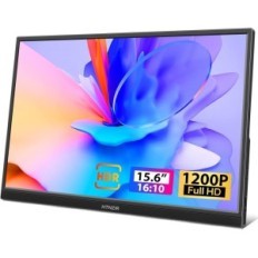 Bærbar HTNZIR Monitor 16 inches 1920x1200 IPS Light Screen med USB-C og HDMI til bærbare computere og mobilt arbejde