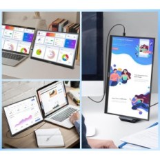 Portable HTNZIR Monitor 16 inches 1920x1200 IPS Light screen with USB-C and HDMI for laptops Console and mobile work