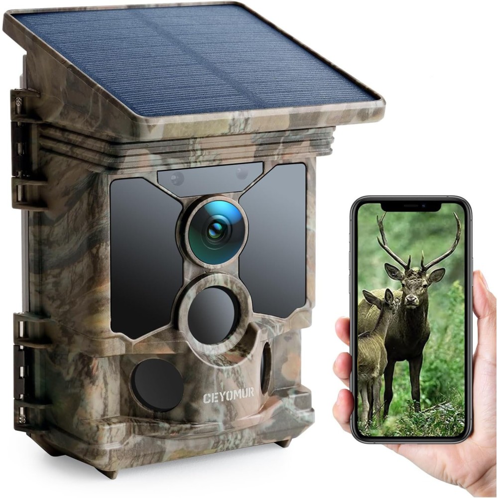 Cyomur 4K WiFi 40MP saules saules kamera ar U3 SD 32GB IP66, nav komplekts