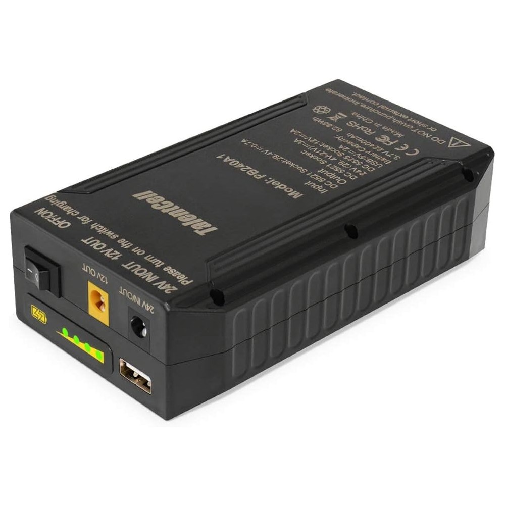 Power Bank TalentCell 24/12 / 5V, Batteri 82.88 WH, 22400 mAh, brugt