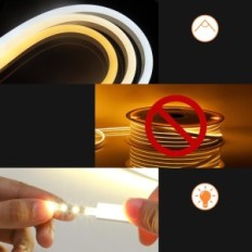 Nastro di calore a LED bianco 50m IP65 230V impermeabile KSibnw nastro a LED per decorazione d'interni e giardini luce 3000K