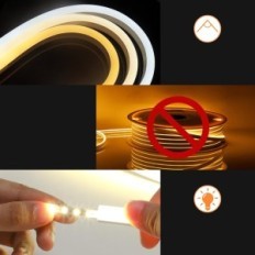 LED siltuma lente balts 50m IP65 230V Ūdensnecaurlaidīgs ksibnw LED lente interjera dekorēšanai un dārziem Light 3000K