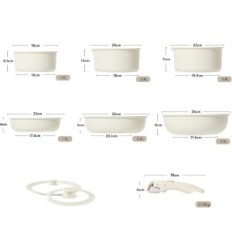 A set of pots and a carota pan, 10 pcs.