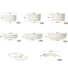 A set of pots and a carota pan, 10 pcs.