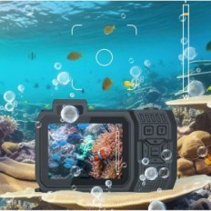 Underwater camera Moreximi 33ft, 4k, 2500mAh, 64 GB, orange