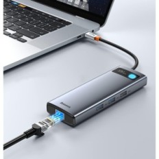 Įkrovos stotelė Baseus BS-OH047, 2 HDMI 4K, 100W, "MicroSD" jungtys