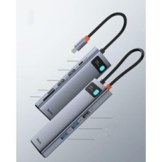 Dokovací stanice Baseus BS-OH047, 2 HDMI 4K, 100W, konektory microSD