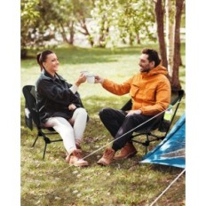 Folding Sportneer stol, 900D Nylon, 2 stk Set, Black