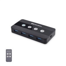 HUB USB-kabelfrågor, 4-port, USB 3.0, Svart