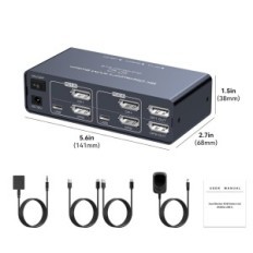 Interruptor KVM PVBCTCSIDDP KVM Switch 2 * 2, 120V, 1A