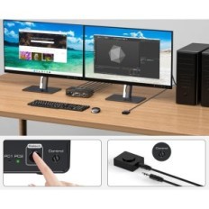 Schakelaar KVM PVBCTCSIDDP KVM-schakelaar 2 * 2, 120V, 1A