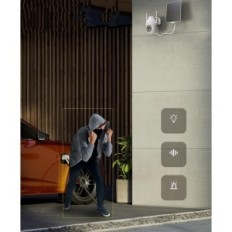 Cococam extern kamera, 5200mAh, 2,4 GHz Wi-Fi, IP66, Vit, används