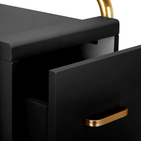 Βοηθός κομμωτηρίου Gabbiano Solo χρυσό – μαύρο — κοντινό συρτάρι