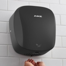 AID 1400W HAND DRYER Sort Automatisk tørretumbler med hurtig ventilation og moderne design