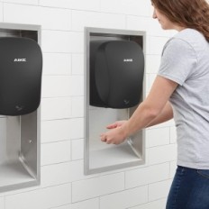 AIKE 1400W Roku žāvētājs Melnais automātiskais žāvētājs ar ātru ventilāciju un modernu dizainu