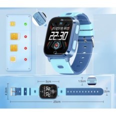 Intelligente Noctiluxia 4G-Kinderuhr, 500 MB, IP67, GPS, blau
