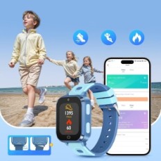 Intelligent Noctiluxia 4G Otroška ura, 500 MB, IP67, GPS, Blue