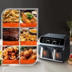 Lellaluka Fryer δύο θαλάμων, 1700 W, 8 L