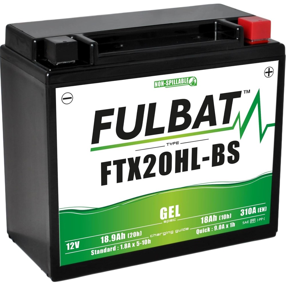 Batterie FULBAT pour moto FTX20HL-BS / YTX20HL-BS, 12V, 310A, utilisé