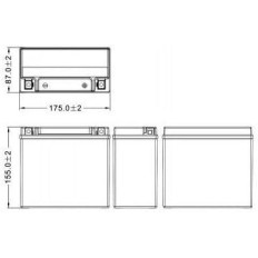 Fulbat-Batterie für Motorrad FTX20HL-BS / YTX20HL-BS, 12V, 310A, verwendet