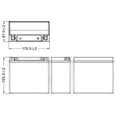 Fulbat baterija za motorna kolesa FTX20HL-BS / YTX20HL-BS, 12V, 310A, uporabljena