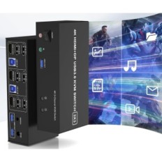 KVM Switch Pro Rids, 2 DisplayPort + HDMI USB 3.0