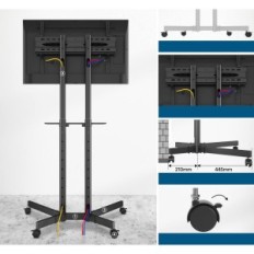 BONTEC FN411 TV STAND, ZAPOJTE DO 60 kg, 32-85 palců
