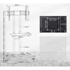 Bontec fn411 tv-stativ, last opp til 60 kg, 32-85 tommer