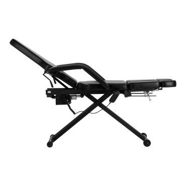Fauteuil de tatouage Pro Ink 610 noir — vue latérale