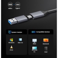 ORICO 12W1 Docking Station med USB- og lydporte, der er kompatible med MacBook