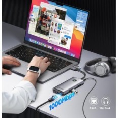 ORICO 12W1 Σταθμός σύνδεσης με θύρες USB και ήχου, συμβατά με το MacBook