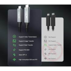 Οπτικό καλώδιο geohn.g USB C έως USB C 10M 5GBPS PD 60W Fast Fiber Cable οπτικών ινών για τη φόρτωση και τη μετάδοση δεδομένων