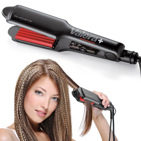 Valera Taper Hair Silhouette žehlička na vlasy s 40 mm keramickými platničkami — zobrazené spolu
