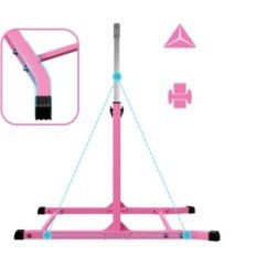 Gymnastische staaf Misesbears, Pink, Antislip, Voor kinderen 3-15 jaar