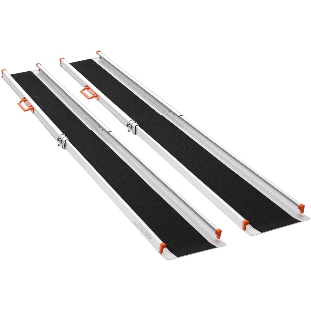 Liekumm telescopic aluminum ramp MR207N, 123-214 cm, up to 300 kg