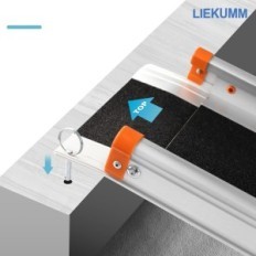 Liekumm kurottajat alumiininen ramppi MR207N, 123-214 cm, jopa 300 kg