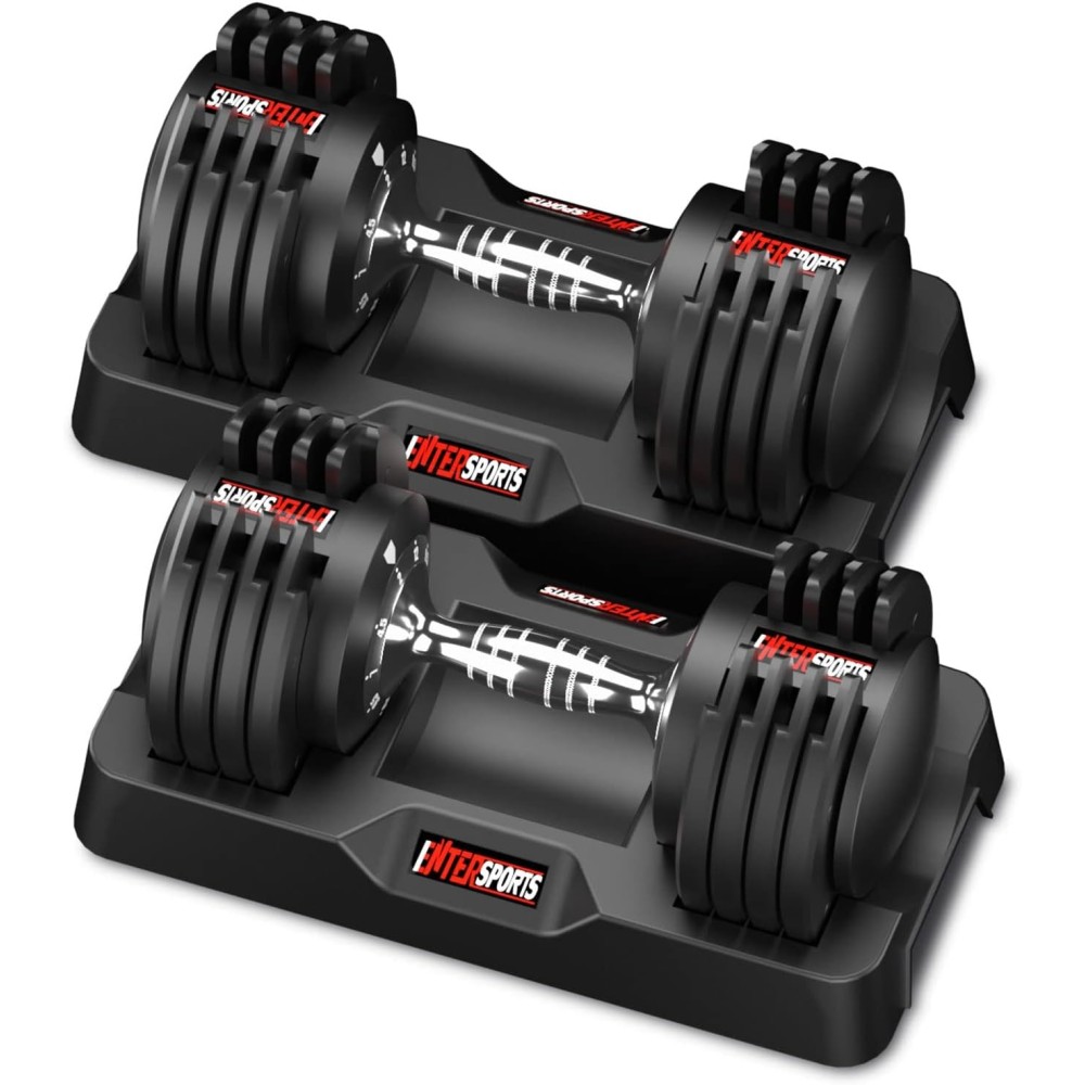 Einstellbare Kurzhanteln Insports 12 kg x 2, perfekt für Zuhause, Büros und Fitnessstudio