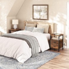 Un conjunto de 2 mesas de noche Hoobro con 2xgnieszdko + 2xusb