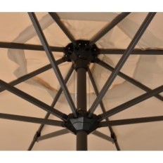 Vijolični list aluminija dežnik 300x300 cm, z ročico, odporna na UV, bež