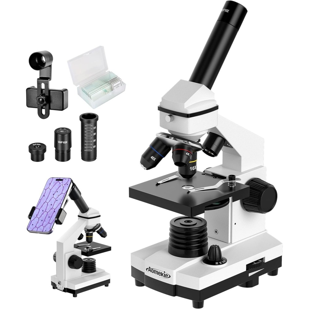 Aomekie AO1003, 64X-640X Microscoop, LED, 110V, tentoonstelling