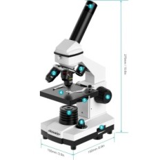 AOMEKIE AO1003, Microscopio 64x-640X, LED, 110V, Exposición