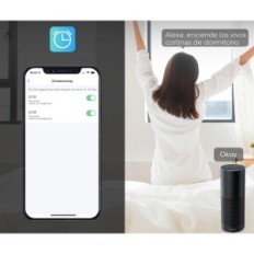 Heuxgir wechseln zu WiFi-Vorhang mit Timer, Alexa / Google Home, 4-teilig.
