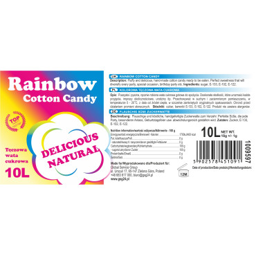 Πολύχρωμο Rainbow Cather Candy Rainbow Catch Candy 10L