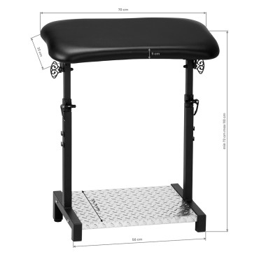 Repos-bras tatouage Pro Ink 720 noir — vue de face
