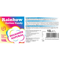 Bunte Regenbogen-Baumwoll-Candy Rainbow-Baumwoll-Candy 10l