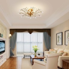 Lampadario di cristallo ganeed, vintage K9, lampada da soffitto a 5 luci, oro