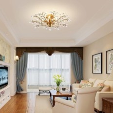 Ganeed Crystal lustr, vintage K9, 5-Light stropní lampa, zlato