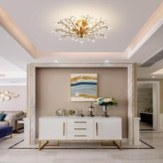 Ganeed Crystal Chandelier, Vintage K9, 5-light ceiling lamp, gold