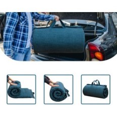 Materac futon składany MAXYOYO, tkanina hipoalergiczna, 90x190cm, niebieski